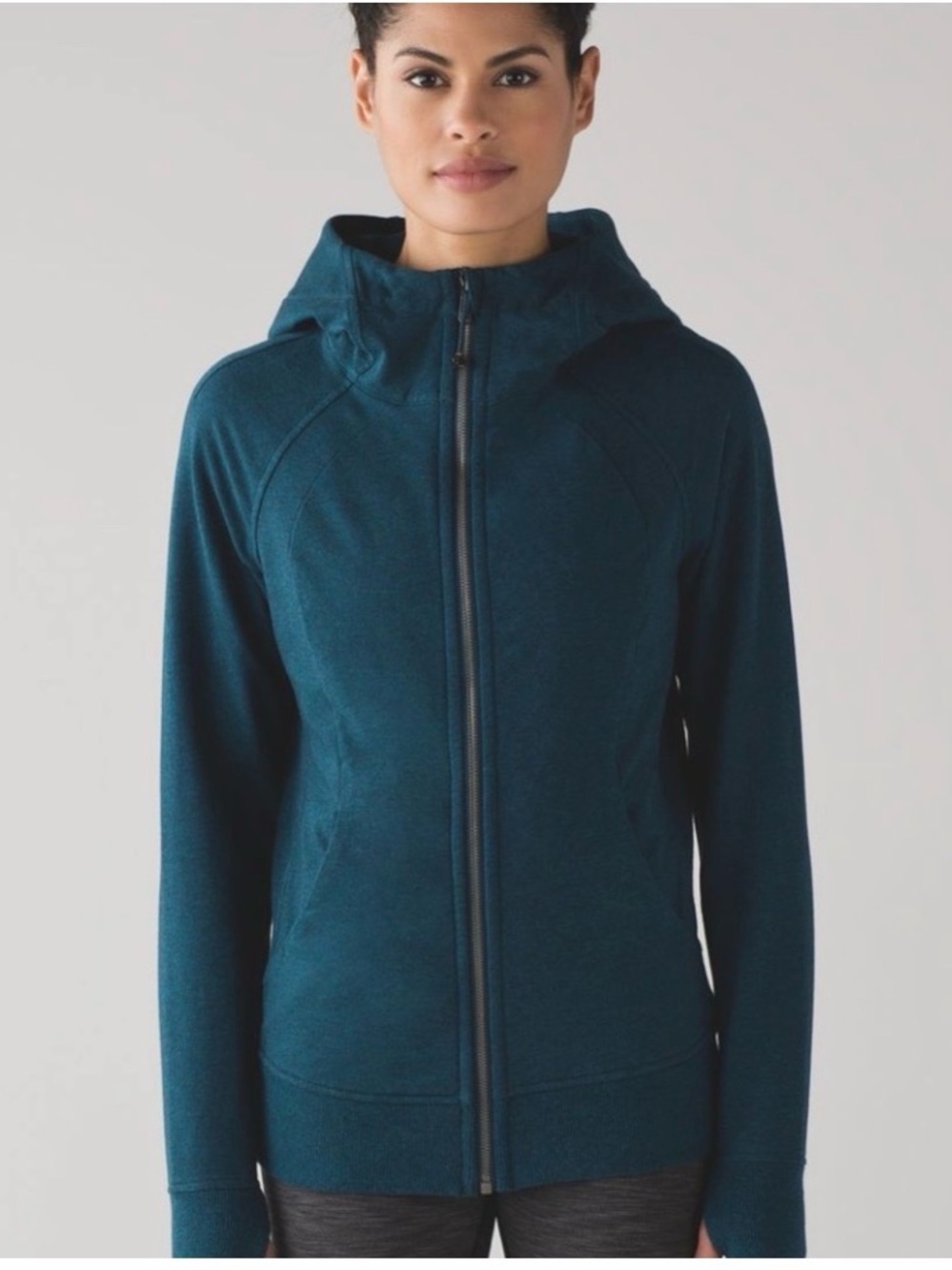 lululemon athletica Scuba Hoody Dark Teal Full-Zip Hoodie sm 6